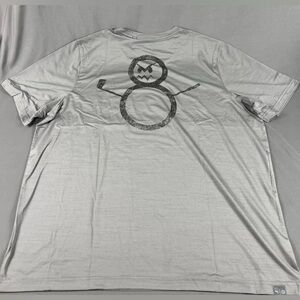 Puma Golf Shirt Tee T-Shirt H8 Hate Golf Print XXL Gray Polyester Spandex